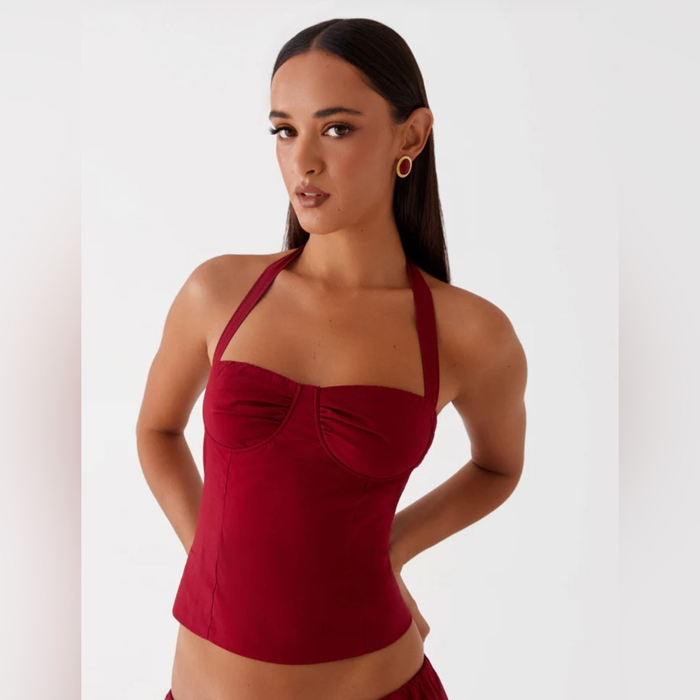 Peppermayo Red Halter Tank Top - Picture 3 of 14